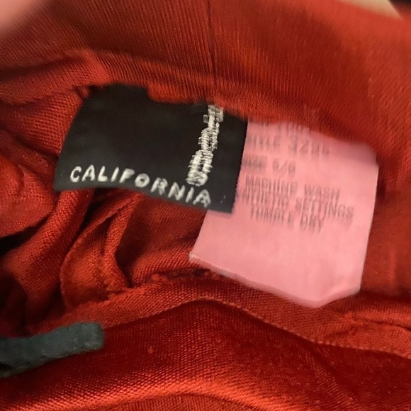 VINTAGE STEVENS CALIFORNIA RUST COLORED STRETCHY BELL BOTTOMS SIZE 5/6 - Picture 3 of 6